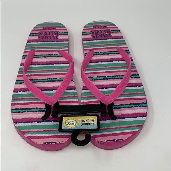 Paris Blues Striped Flip Flops - Picture 4 of 10